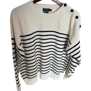 Polo Ralph Lauren Striped Nautical 100% Cotton Sweater Size XL